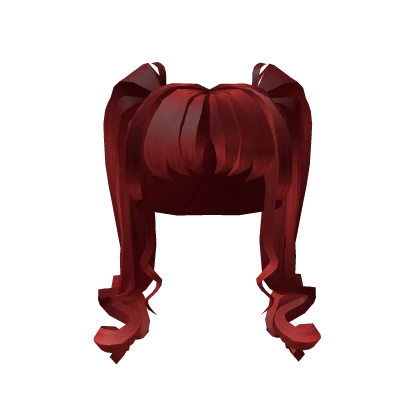 Red Anime Princess Ponytails