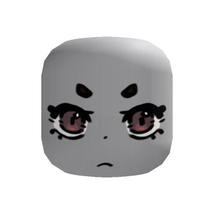 cute chibi grumpy anime girl face