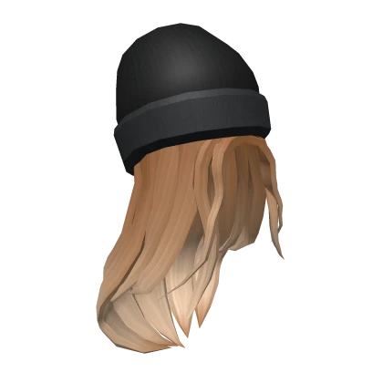 Blonde Casual Locks w/ beanie