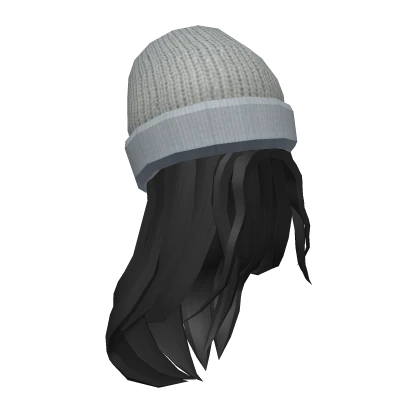 Black Casual Locks w/ Beanie