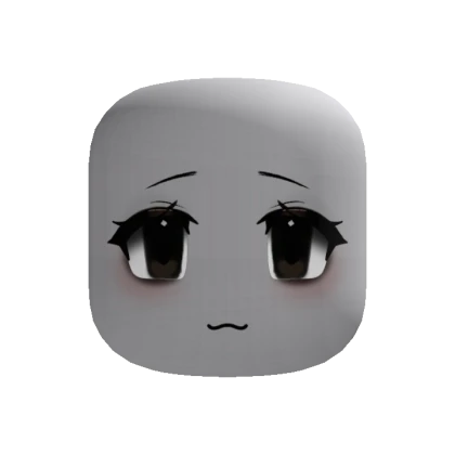 Sad Chibi Anime Emo Face (Recolorable)