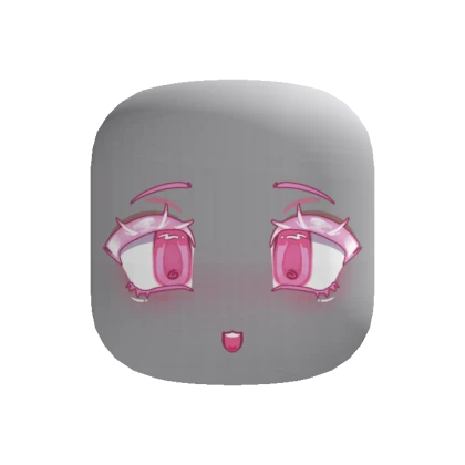 Pink Chibi Cute Surprised Face