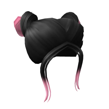 Black To Pink High Double Space Buns 