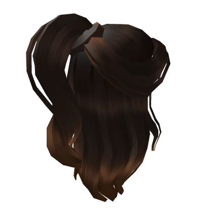 Dark Caramel Half-up Ponytail