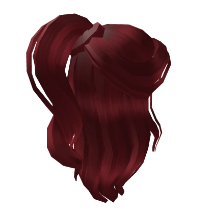 Red Half-up Ponytail