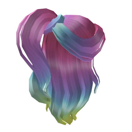 Rainbow Half-up Ponytail