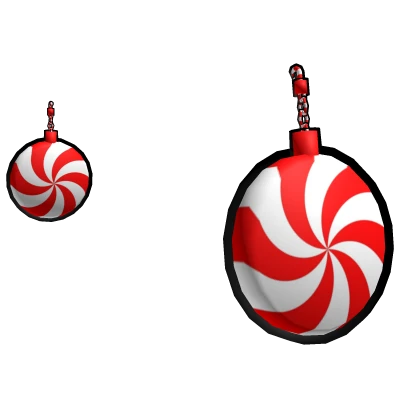 Cartoony peppermint earrings