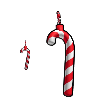 Cartoony Candy Cane Earrings