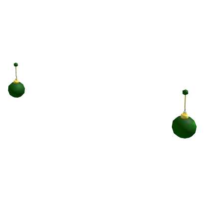 Green Ornament Earrings