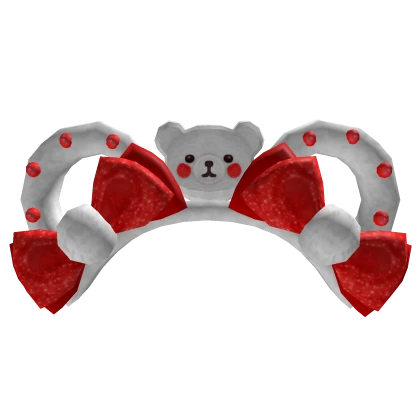 Polar Bear Headband Red