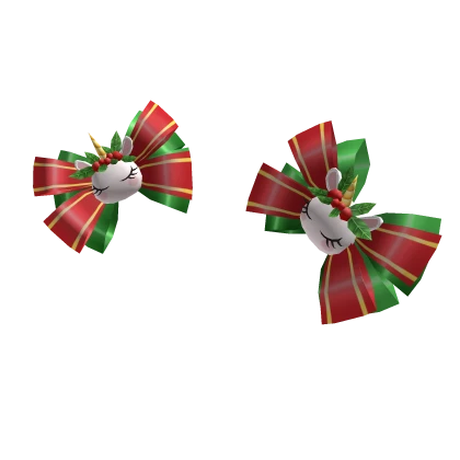 iamSannas Christmas Unicorn Hair Bows