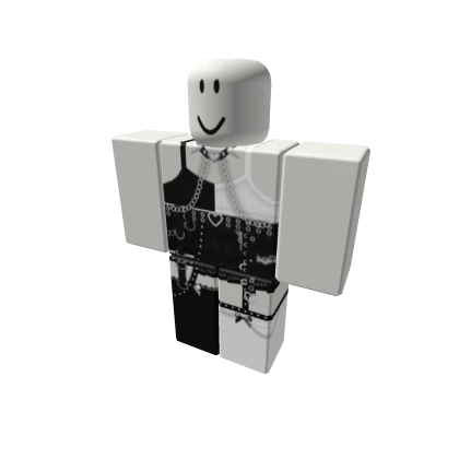 half black and white w/ choker