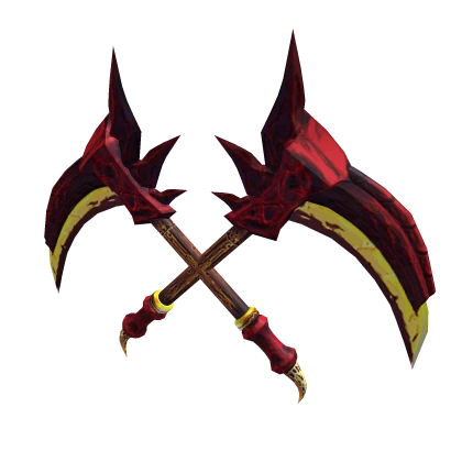 Red Dual Dragon Sickles