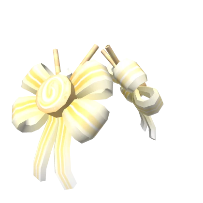 Banana Cream Hair Bows