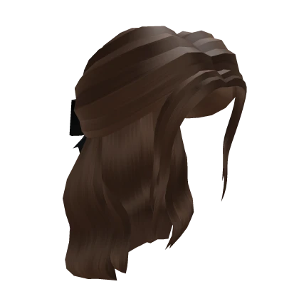 Brown Wavy Ribbon Hair