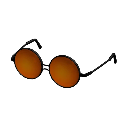 Circle Framed Orange Glasses