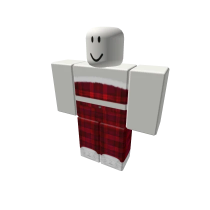 Cute Red Preppy Plaid Y2K Bloxburg Santa Girl Soft