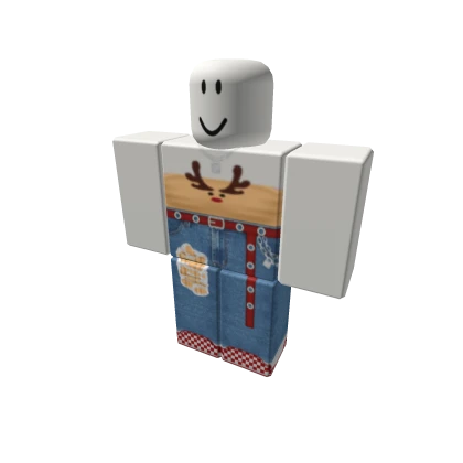 aesthetic christmas reindeer jeans & top xmas set