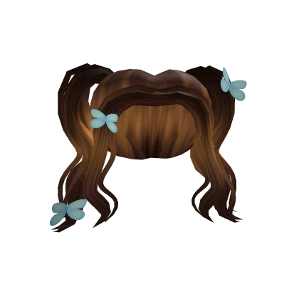 Fluttering Butterfly Pigtails Brunette