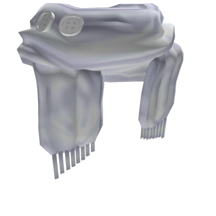 Buttoned White Scarf (3.0) 