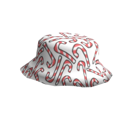 White Stylish Candycane Hat