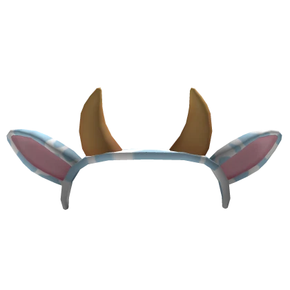 Sky Blue Cow Headband