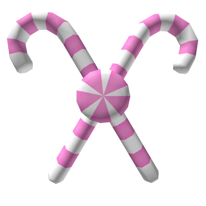 Pink Crossed Candy Cane