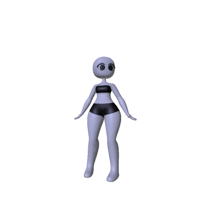 Cutie Woman Doll Chibi v1 (recolorable)