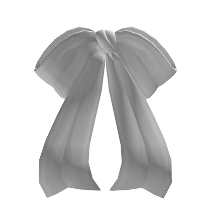 Elegant Low Hair Bow White