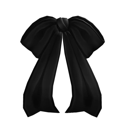 Elegant Low Hair Bow Black