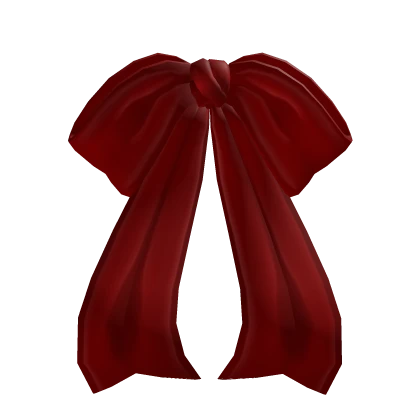 Elegant Low Hair Bow Red