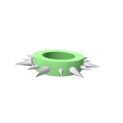 Green Spiky Goth Necklace (3.0)