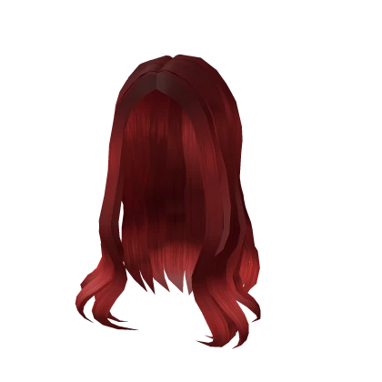 Red Wavy Simplistic Hair