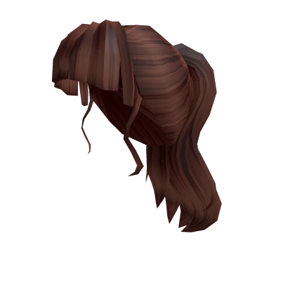 Cute Simple Pony with Bangs Dark Brown