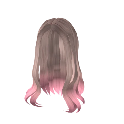 Blonde to Pink Wavy Simplistic Hair