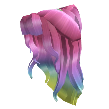 Rainbow Halfup Ponytail