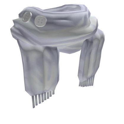 Buttoned White Scarf (1.0)