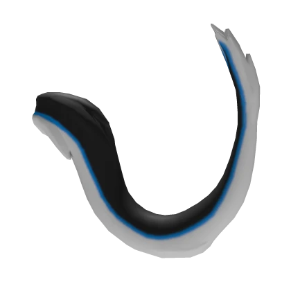 Black & Blue Furred Gamer Dragon Tail