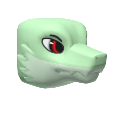 Mint Green Furred Dragon Head