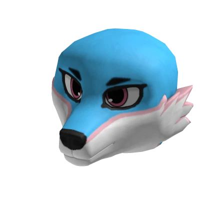 Cotton Candy Wolf Head