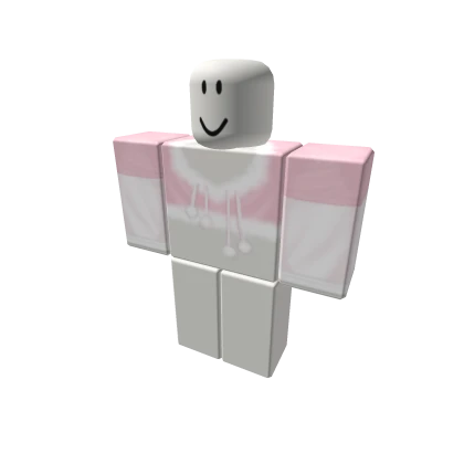 pink and white fur cropped sweater