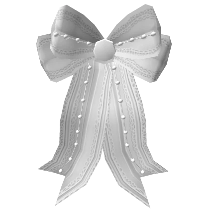 Lovely Lace White Bow (v.2)