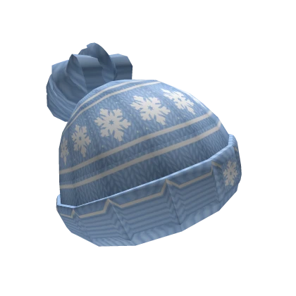 Light Blue Christmas Snow Beanie