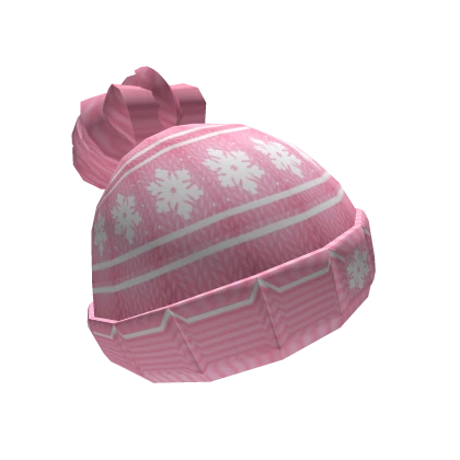 Pink Christmas Snow Beanie