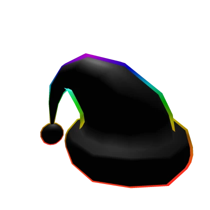 Rainbow Cartoony Santa Hat