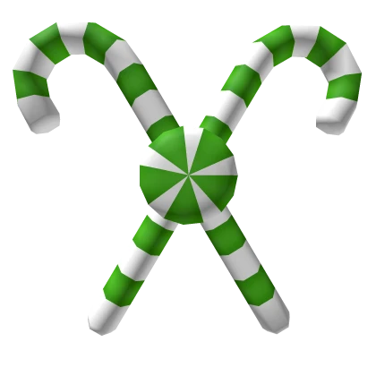 Green Crossed Candy Cane