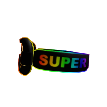 SUPER! Cartoony Rainbow Goggles (Sideways)