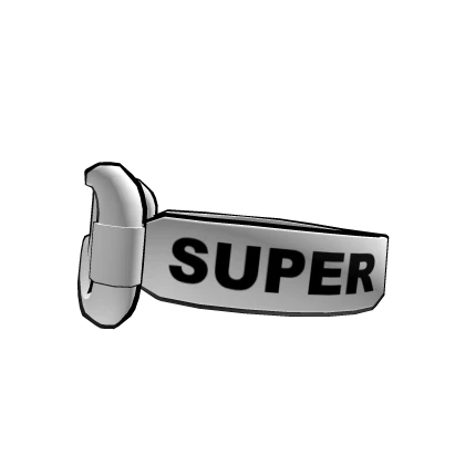 SUPER! White Cartoony Goggles (Sideways) 