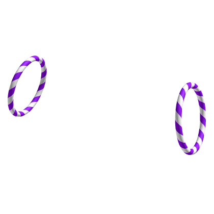 Purple Candycane Hoop Earrings