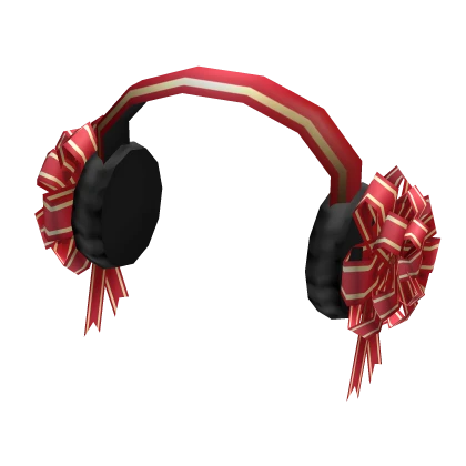 Holiday Bow Headphones - Red